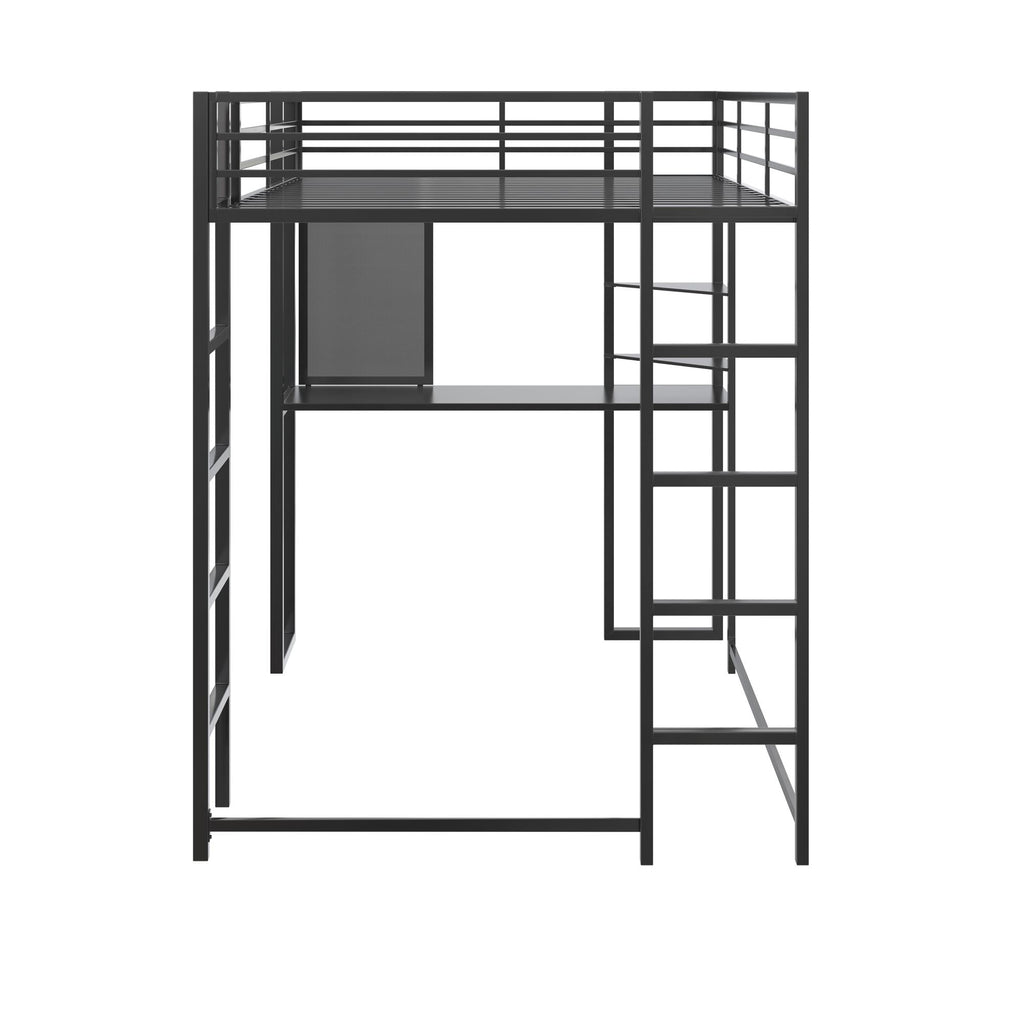 Teen Novogratz Hunter Full Size Metal Loft Bed, Black