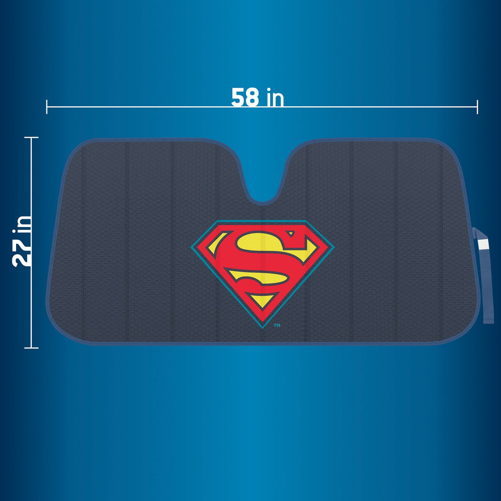 BDK New Superman 2022 Blue Windshield Sunshade Auto Shade for Car Truck & SUV
