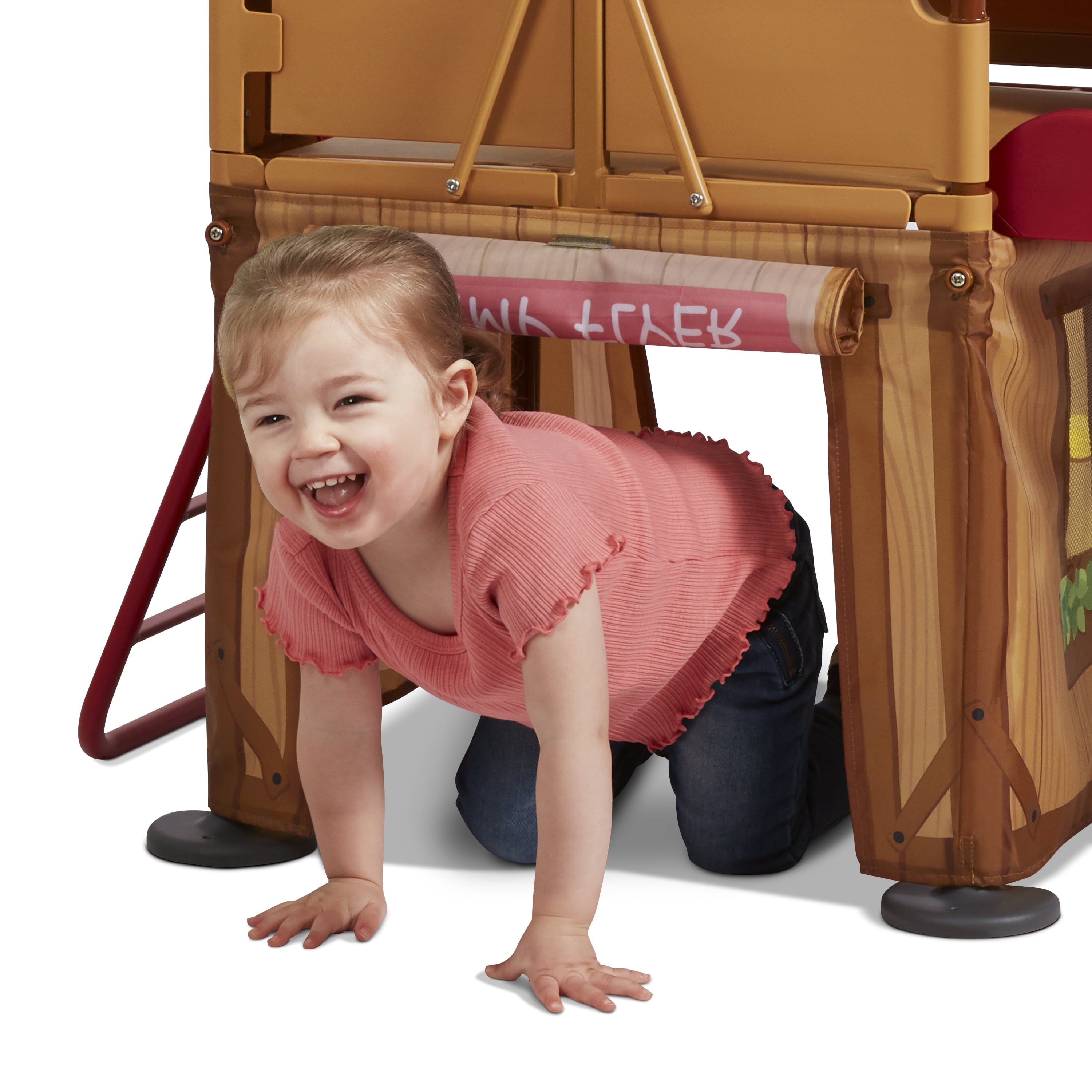 Radio Flyer, Folding Treetop Climber Playset with Slide, for Kids and Toddlers, Ages 2-5 years, Indoor and Outdoor Play