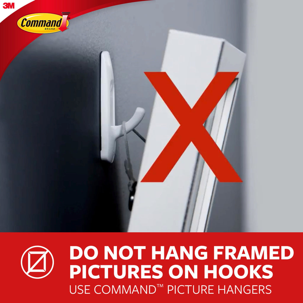 Command 10 Lb XL Heavyweight Wall Hook, Damage Free Hanging of Christmas Decor, 2 Hooks