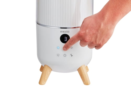 HoMedics Total Comfort Deluxe Ultrasonic Humidifier Top Fill, Large Humidifier for for Bedroom, Plants, Office - Top-Fill 1.47 Gallon White UHE-CMTF91