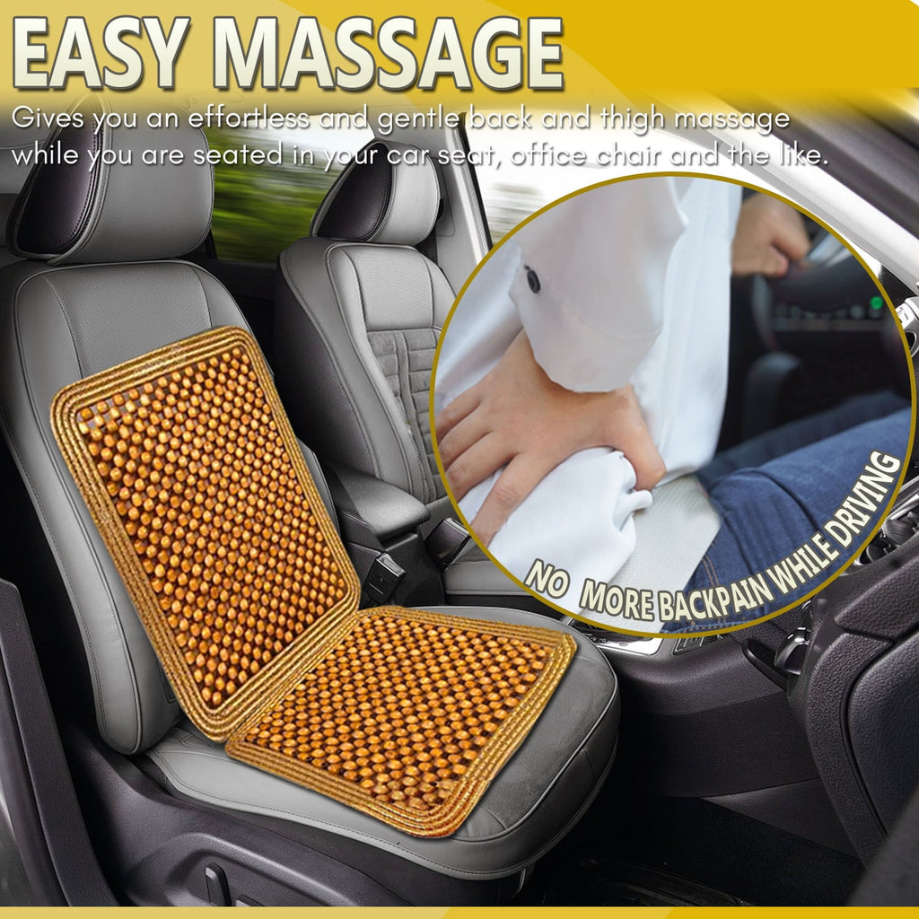 Zone Tech Natural Beaded Seat Cushion