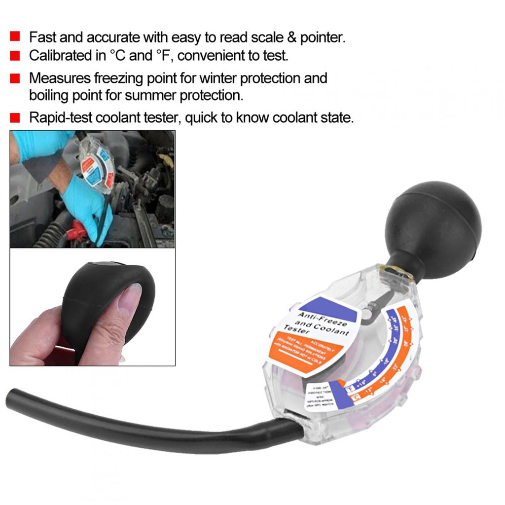 Anti-freeze Tester, Pratical Dial Type Coolant Tester, Lightweight Portable Boiling Point For Winter Protection