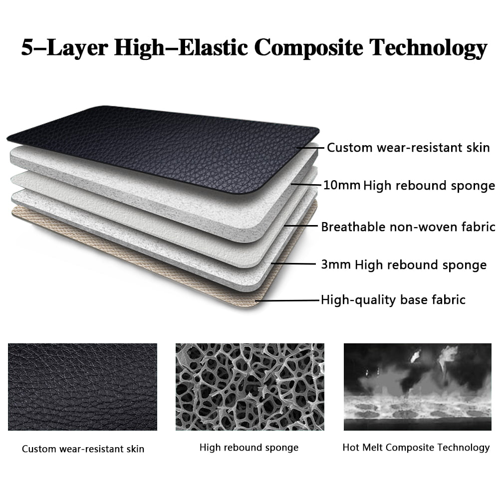 OTOEZ Universal Car Front Seat Cover PU Leather Bottom Cushion Protector Anti-slip Padded