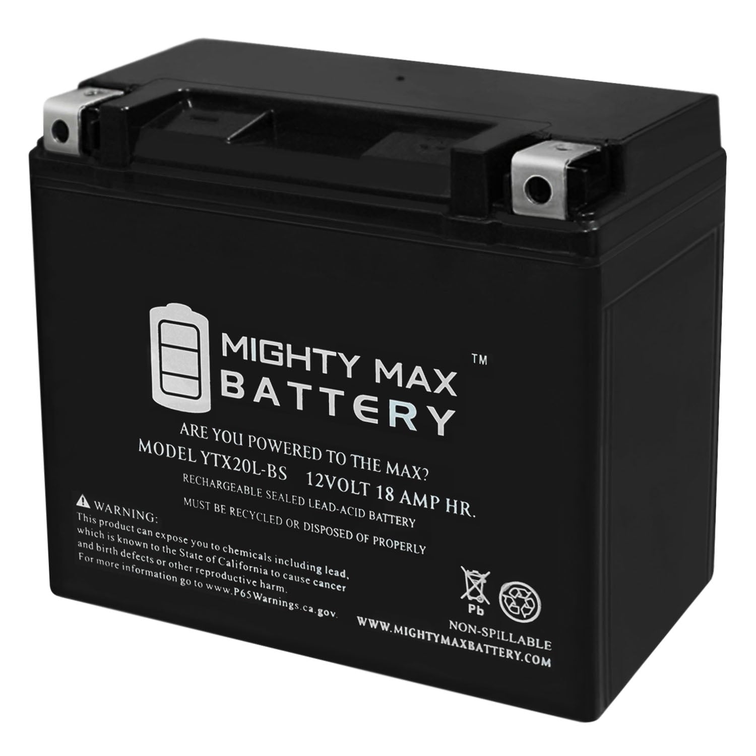 YTX20L-BS Battery for Yamaha YFM660F Grizzly 660 4x4 2002-2008