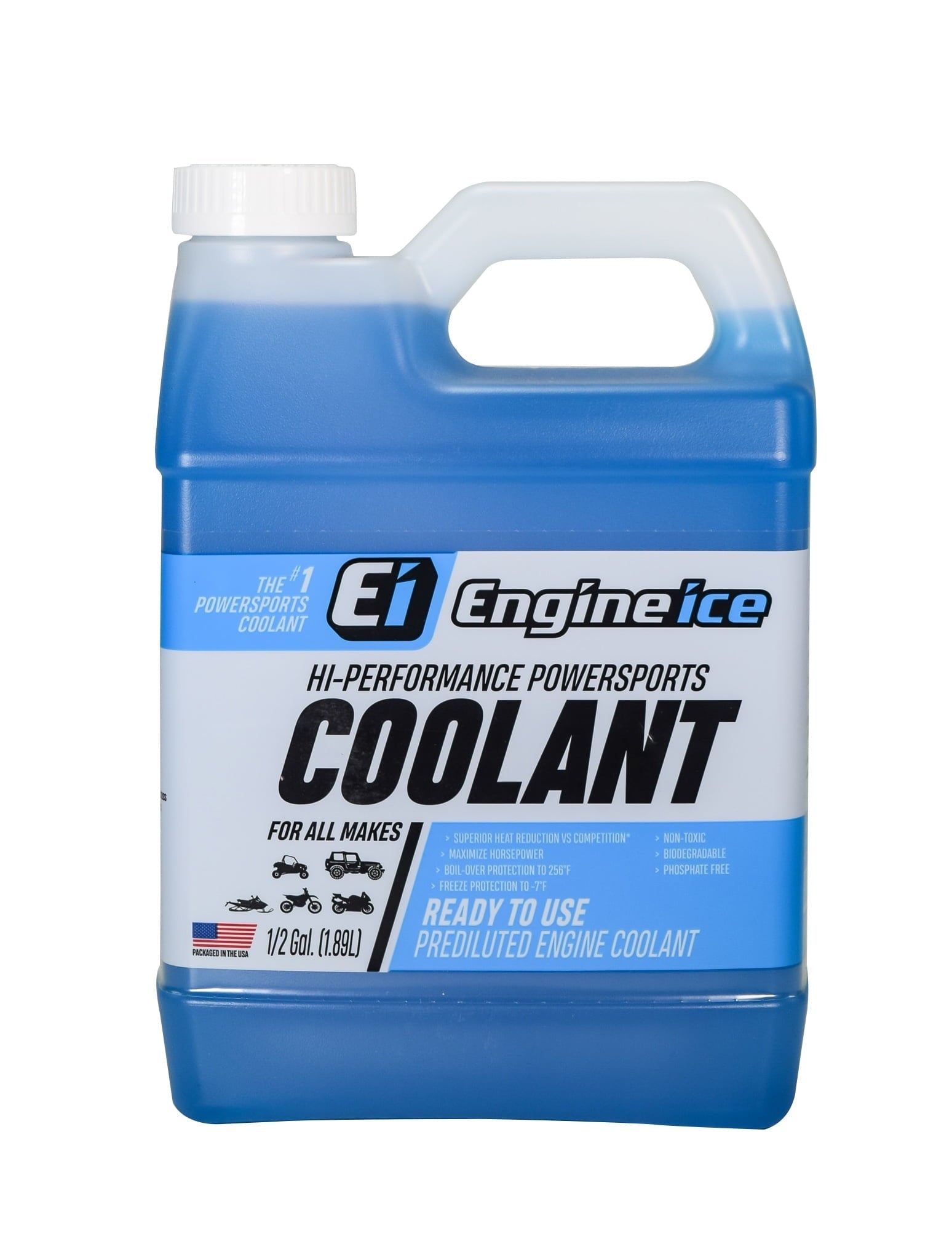 Engine Ice 1/2 Gal Hi-Performance Non-Toxic TYDS008 Coolant 64oz - 4 Pack