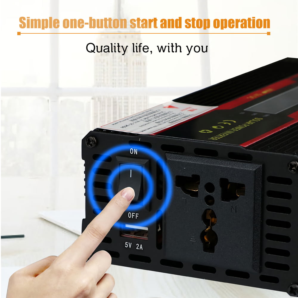 DFITO Power Inverter 6000W Modified Sine Wave Inverter DC 12V to AC 110V Car Converter for Car RV Truck Boat Travel Camping