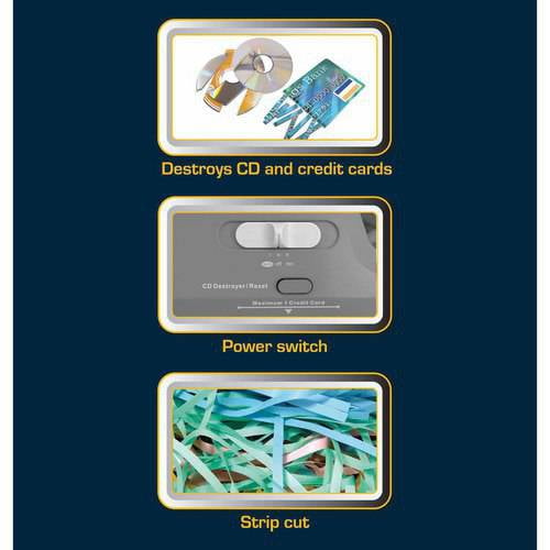 Aurora AS810SD 8-Sheet Strip-Cut Paper/CD/Credit Card Shredder