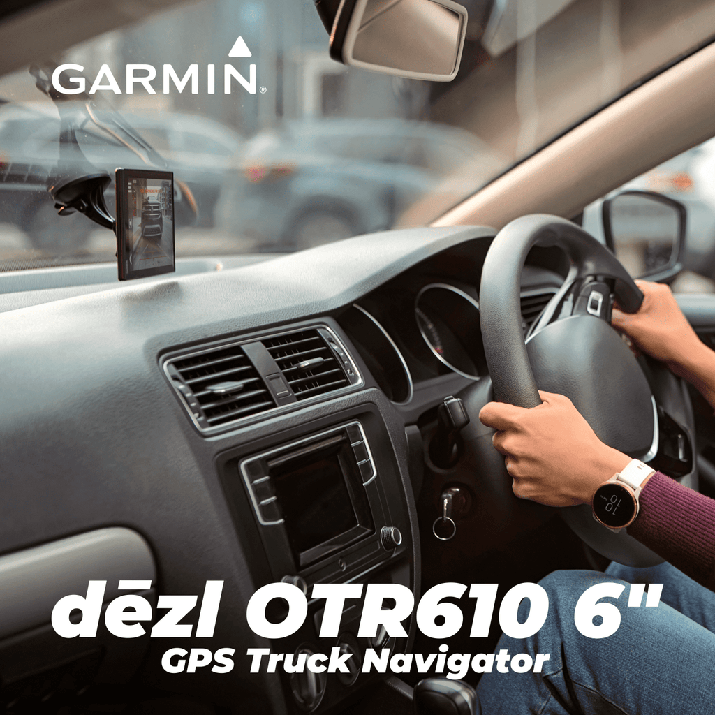 Garmin Dēzl OTR610 LargeEasy-to-Read 6" GPS Truck Navigator with Wearable4U Power Pack Bundle