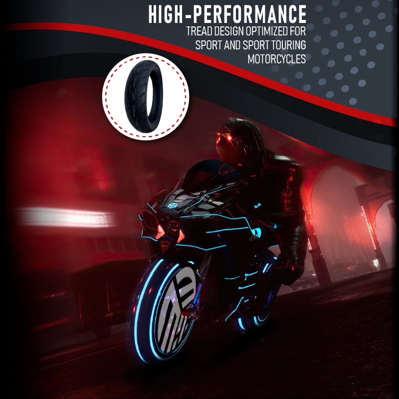 120/70ZR17 MMT® S1-XX Front Motorcycle Tire 120/70-17 (DOT 2123)