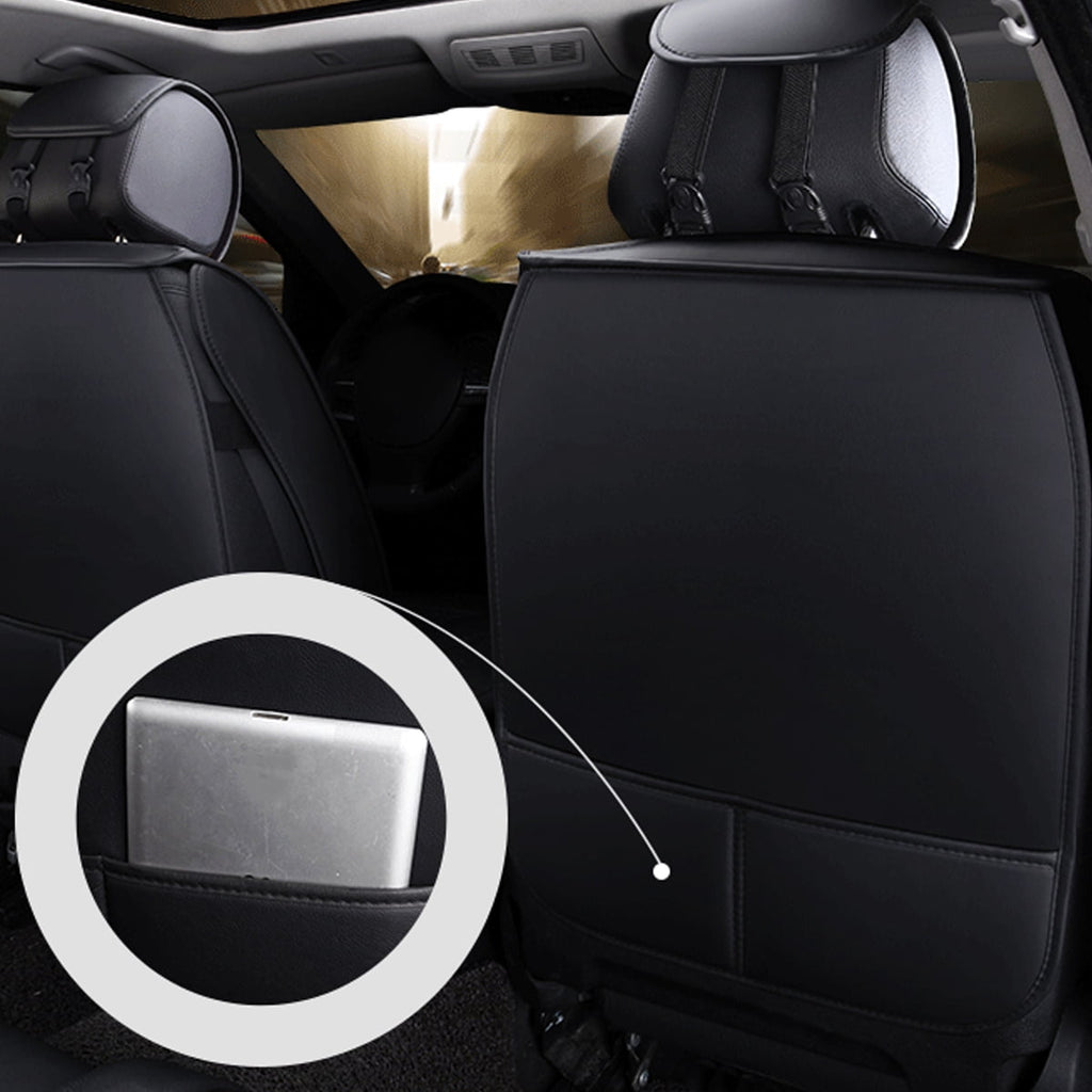 ELUTO Universal Car Front Seat Covers, Water Resistant Breathable PU Leather Seat Protectors Auto Interior Accessories, Blue, 1 Piece