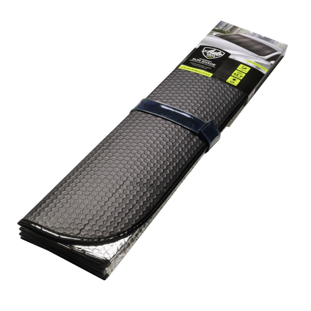 Auto Drive Windshield Black Accordion Sunshade for Models Sedan SUV Hatchback Liftback 1 Count, 63"x 28.5"