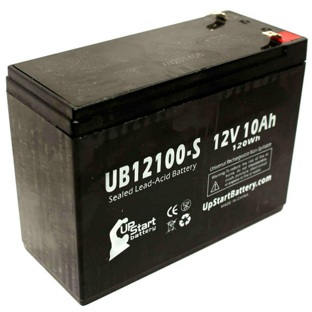 3x Pack - Schwinn S750 Battery Replacement - UB12100-S Universal Sealed Lead Acid Battery (12V, 10Ah, 10000mAh, F2 Terminal, AGM, SLA)
