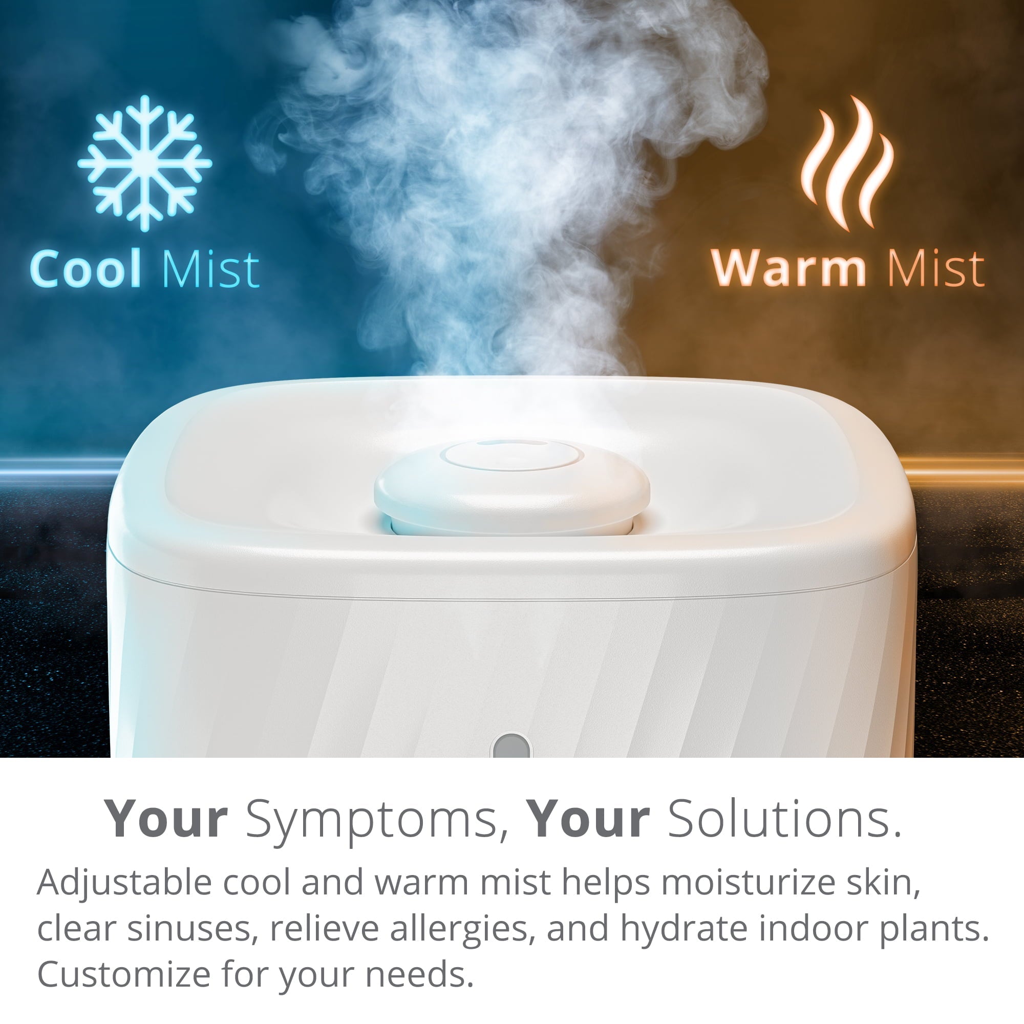 Miko Humidifier for Bedroom, Ultrasonic Cool and Warm Mist Vaporizer with Water Filter, Essential Oils and Smart Control Remotes