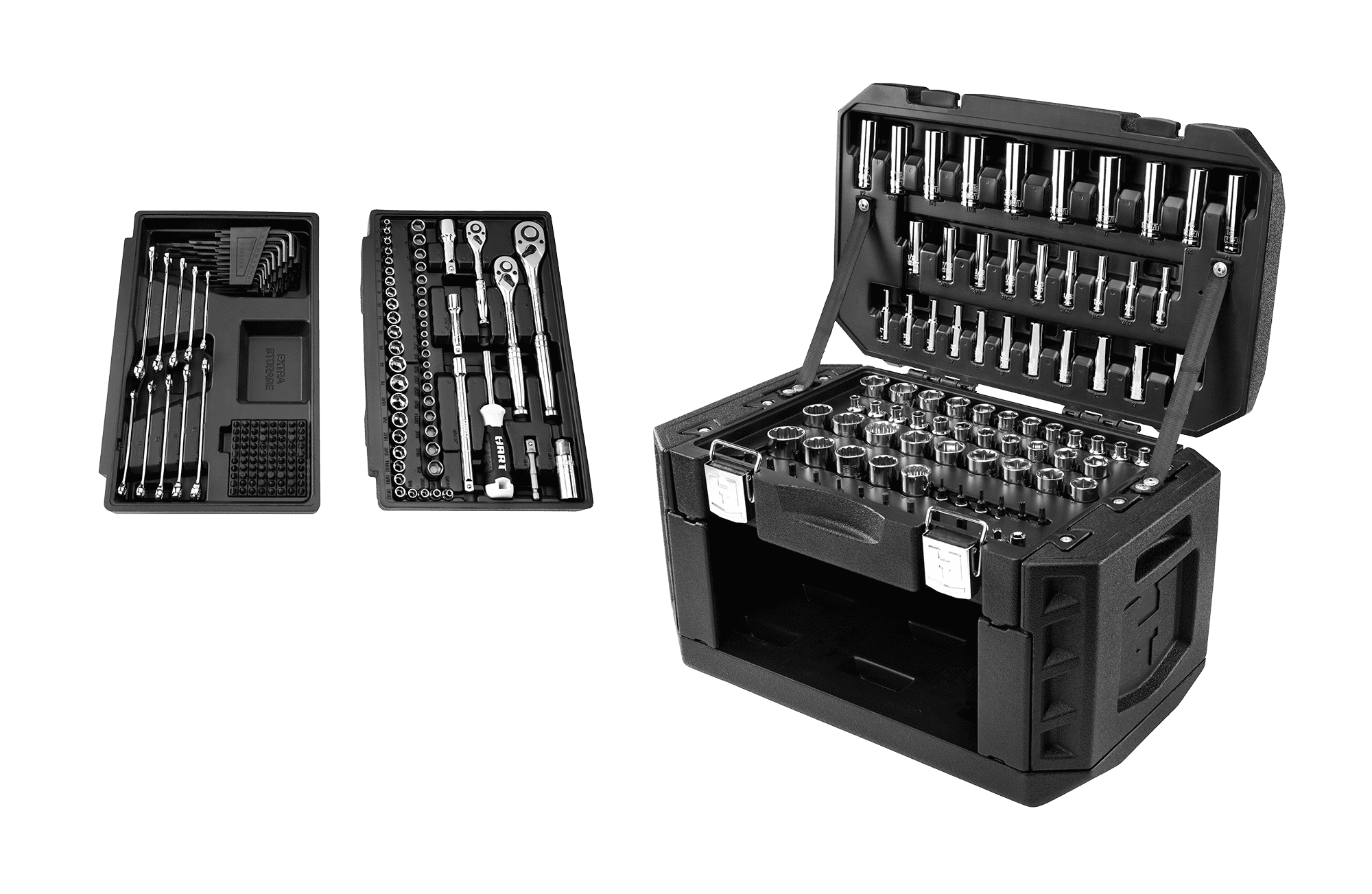 HART Multiple Drive 270-Piece Mechanics Tool Set, Chrome Finish
