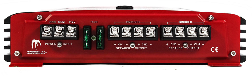 Crunch PX-1000 Car Stereo Amp w/ 4 3-Way Speakers and Soundstorm Wiring Kit
