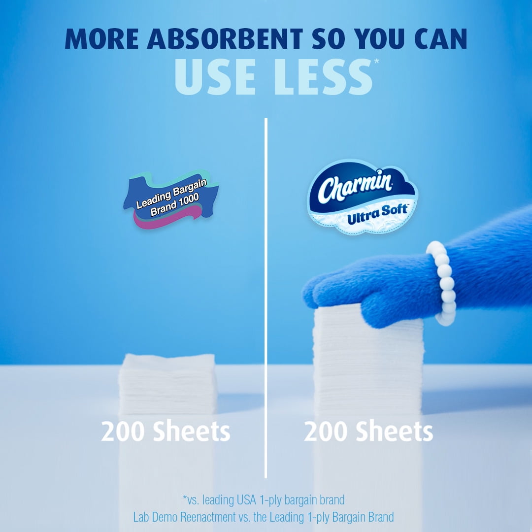 Charmin Ultra Soft Toilet Paper 12 Mega Rolls, 224 Sheets Per Roll