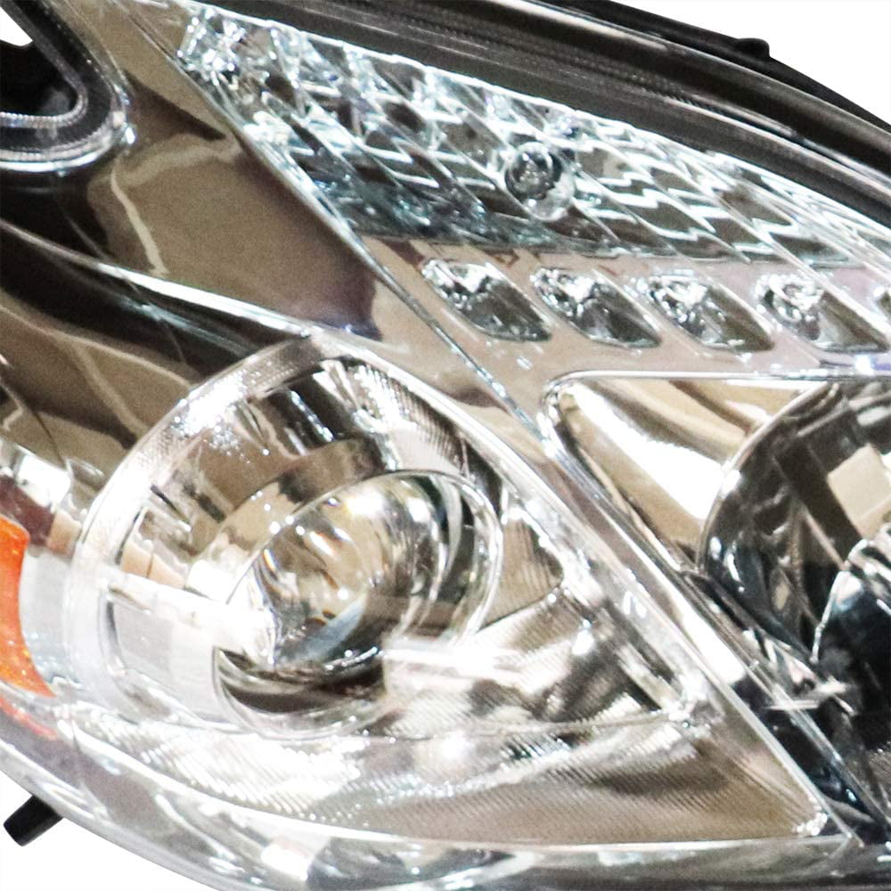 Anqidi Halogen Model LH+RH Headlights Headlamps Assembly Set for 2010-2011 Toyota Prius
