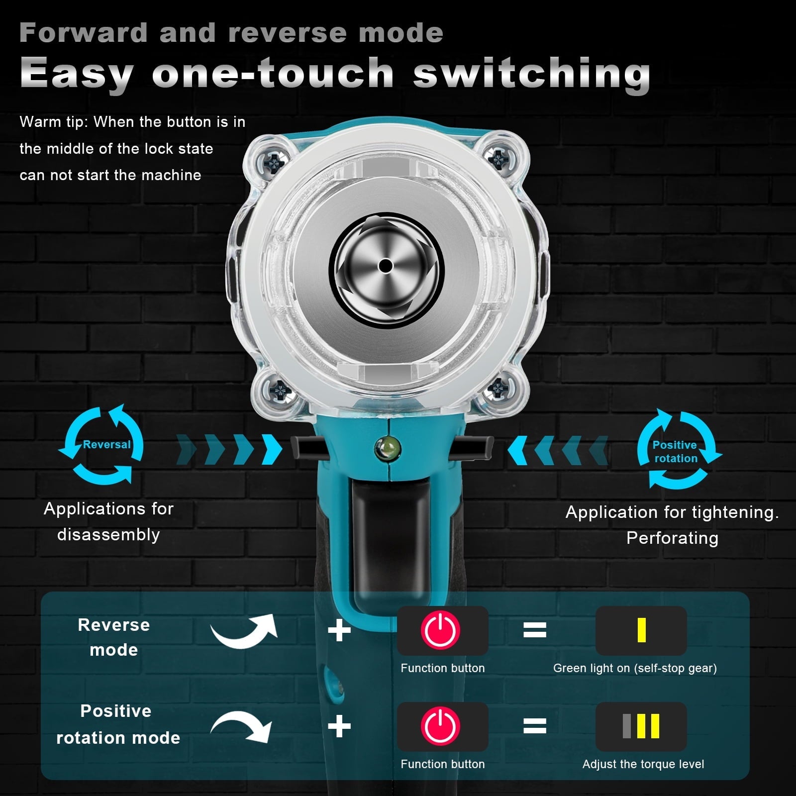 Cordless Impact Wrench Brushless Impact Wrench 1/2 inch Max Torque 550Nm 3200RPM w/ 2x 3.0 Battery 6 Sockets High Torque Power Impact Wrench for Car Home