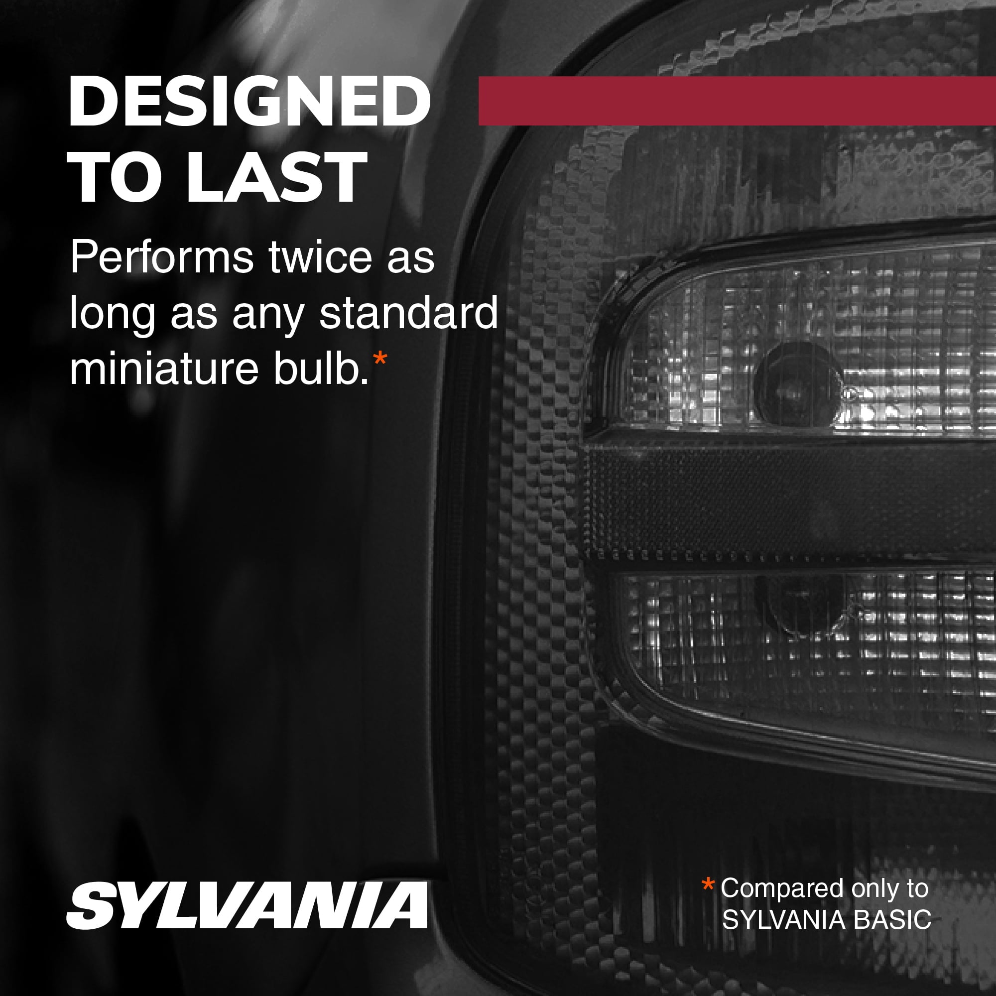 Sylvania 168 Long Life Automotive Mini Bulb, Pack of 2.