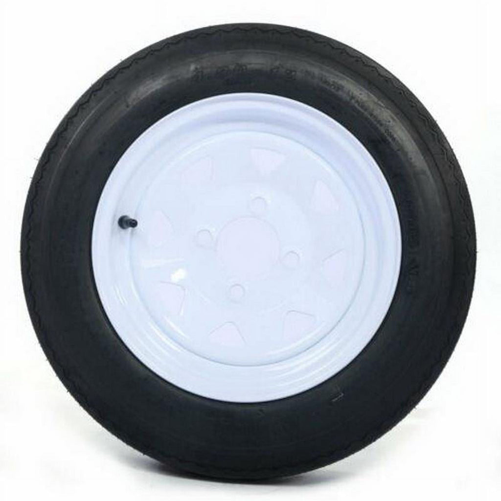 Ktaxon 1 Pair of Trailer Tires & Rims 4.80-12 480-12 4.80 X 12 4 Lug Wheel White Spoke 780LBS