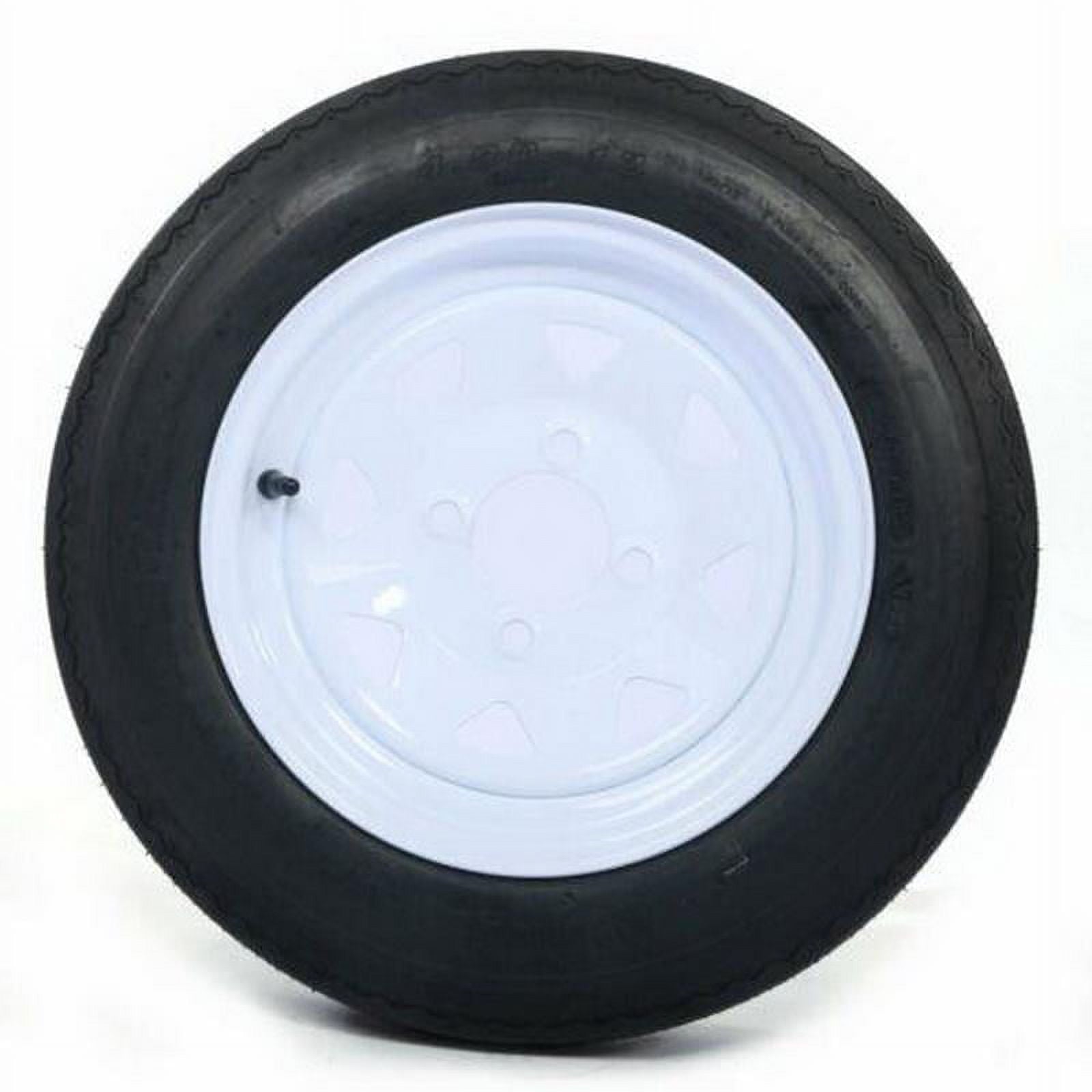 Ktaxon 1 Pair of Trailer Tires & Rims 4.80-12 480-12 4.80 X 12 4 Lug Wheel White Spoke 780LBS