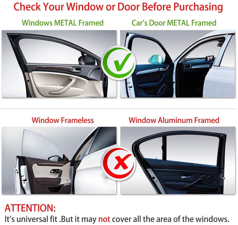 Car Sun Shades for Window, Side and Rear Window Sunshade ,Auto Sun UV RaysBlocker Visor Protector for Most Sedans SUV Truck
