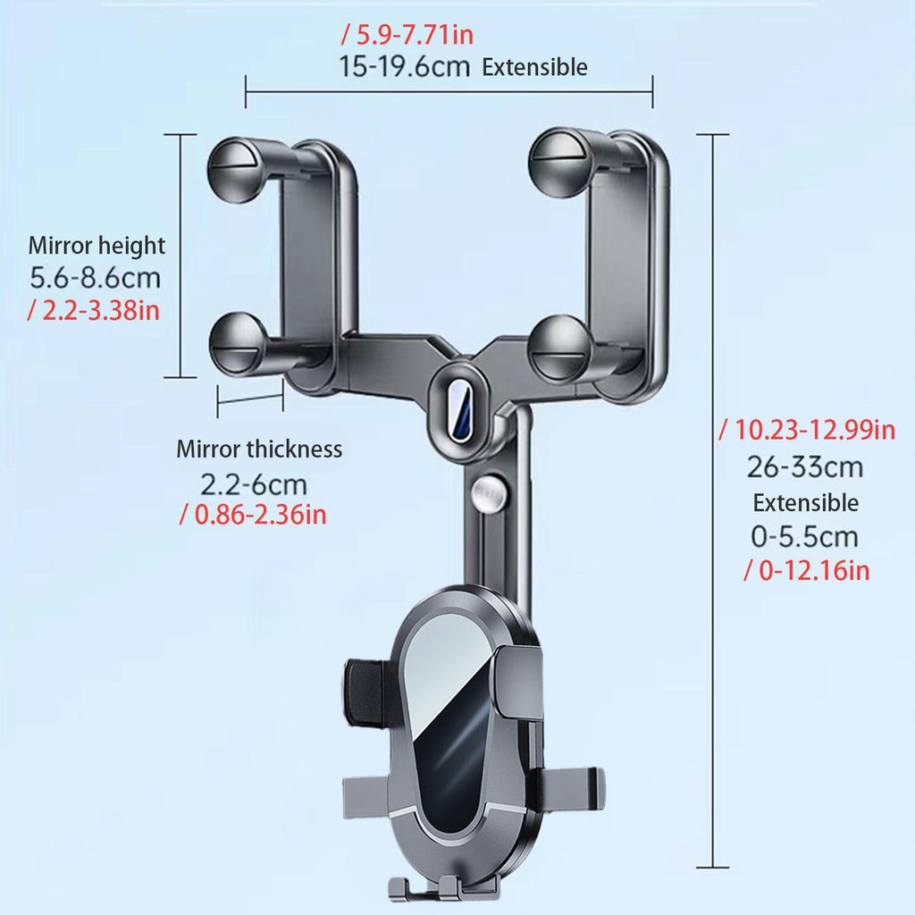RIWPKFH Car Rearview Mirror Phone Holder Adjustable Phone Holder Mount for Mobile Phone GPS Support Stand Car Gadget Accessories