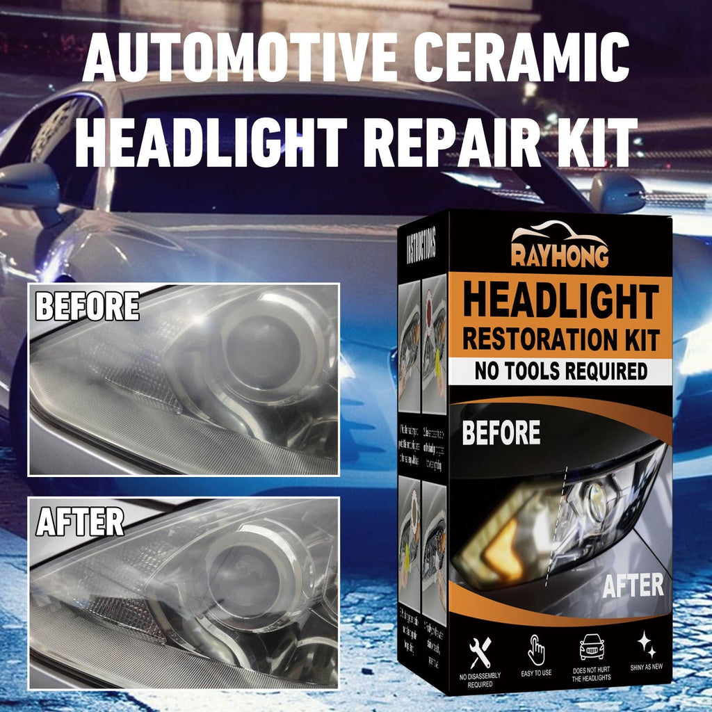 Cuhas Car Headlight Restoration Kit, Car Headlight Cleaner Wipes, Headlights Lens Restoration Cleaner DIY Polish Sanding Discs