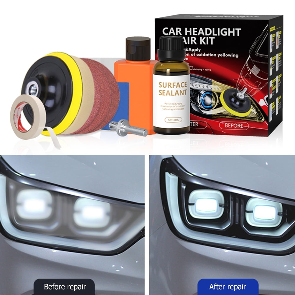 Car Headlamp Repair Tool Set Auto Headlight Restoration System Light Polisher