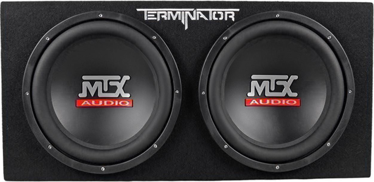 MTX Terminator TNP212D2 Dual 12” Subwoofers+Enclosure+Amp Kit+2 Farad Capacitor