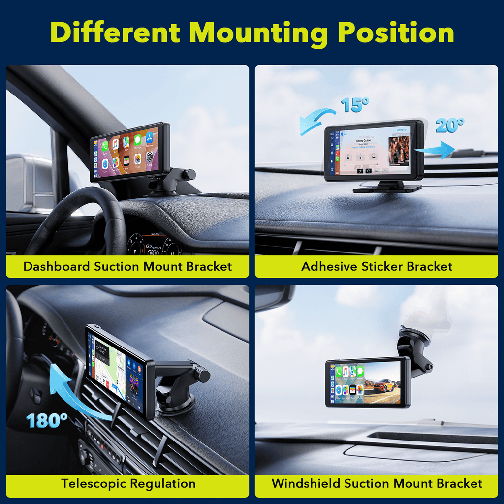 Lamtto 6.86 inch Touch Screen Car Stereo for Vehicle Wireless Apple Carplay&Android Auoto with Backup Camera, Built-in Multimedia Player Audio, GPS