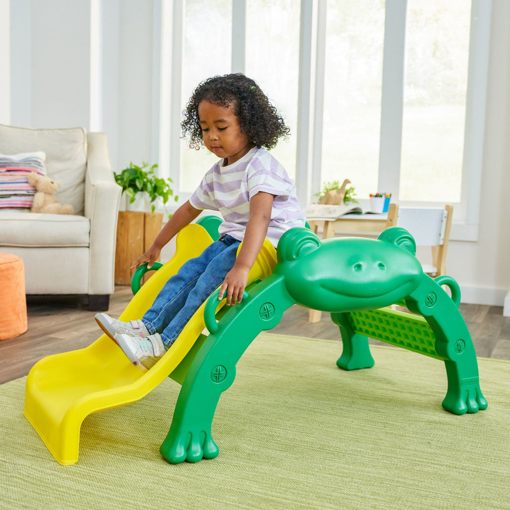 KidKraft Hop and Slide Frog Toddler Climber for Indoor/Outdoor, Green, For Ages 1.5-3 Years