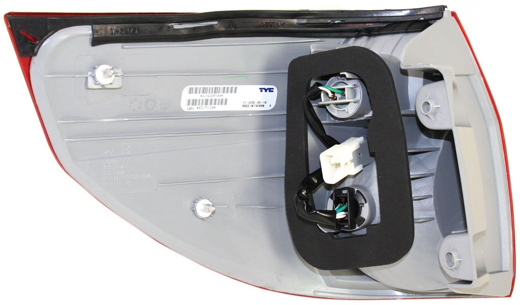 Tail Light Compatible With 2006-2010 Toyota Sienna Right Passenger Side, Outer With bulb(s)
