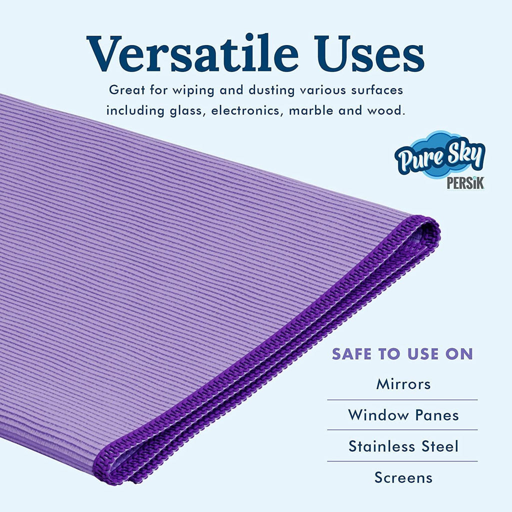 Pure-Sky Car Window Glass Cleaning Cloth - JustAdd Water No Detergents Needed  Streak Free Magic Ultra Microfiber Car Window Cleaner - for Windows, Glass, Mirror and Screen - Leaves no Wiping Marks