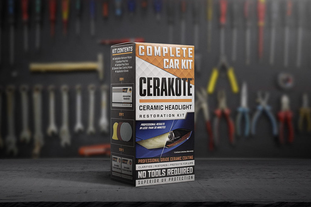 Cerakote Ceramics Headlight Restoration Kit - Last as Long as You Own Your Vehicle - Brings Headlights back to Like New Condition - 3 Easy Steps - No Power Tools Required