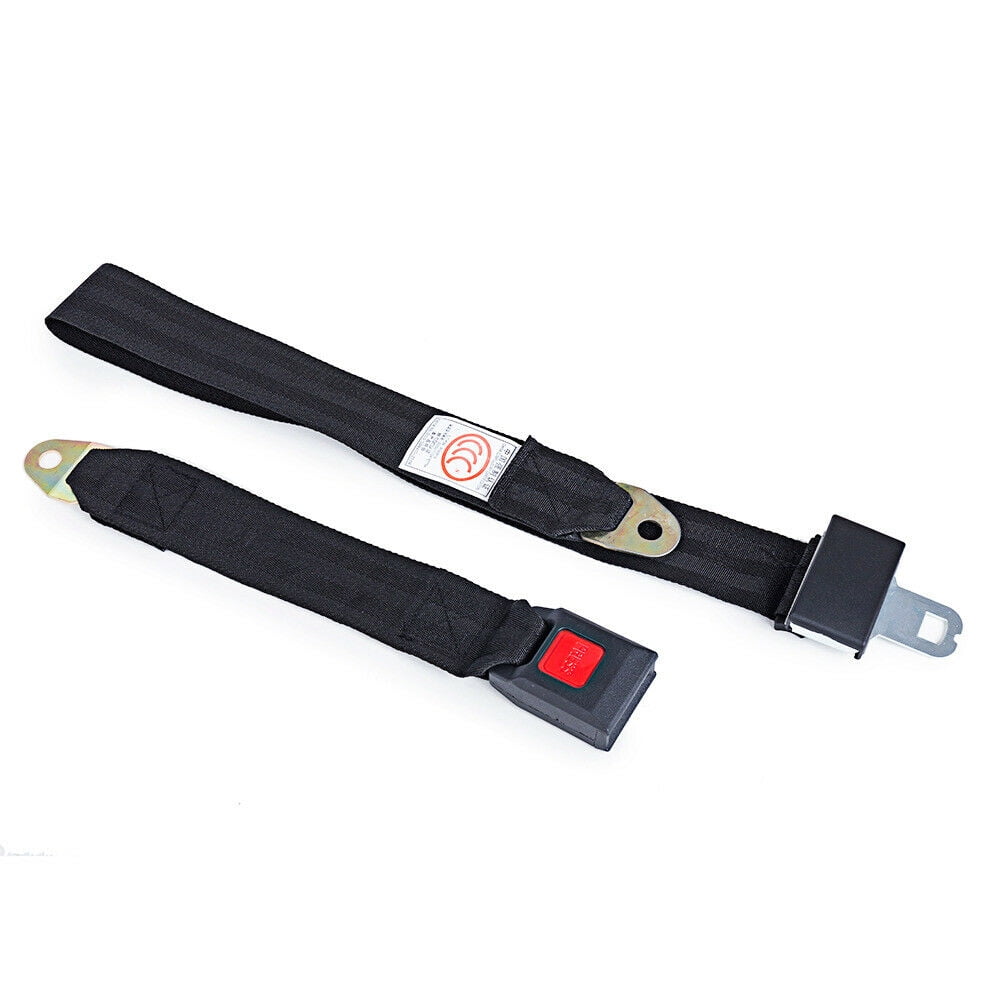 HOTSYSTEM Universal Lap Seat Belt 2 Point  Go Cart Car Truck Black 2Pack