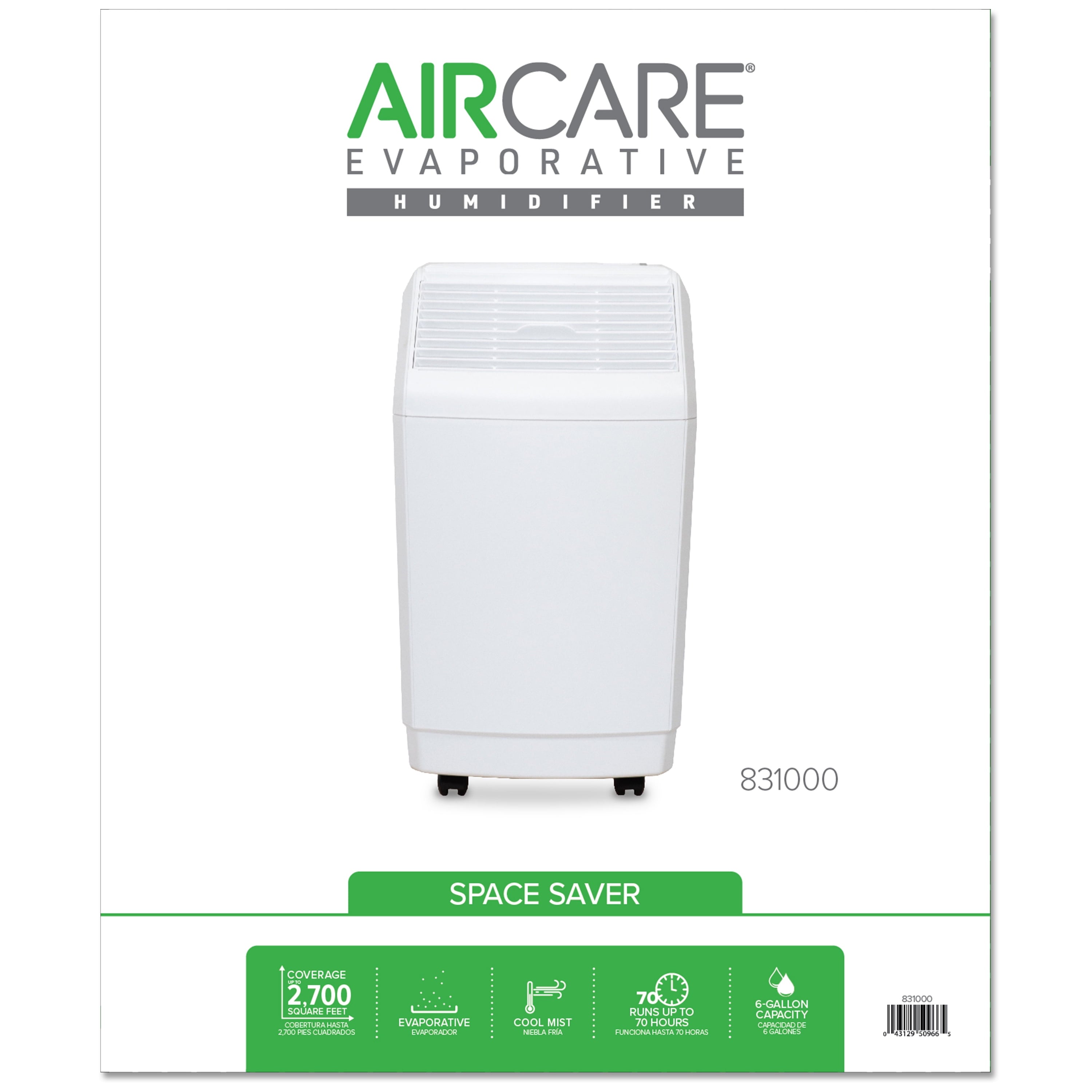 AIRCARE 831000 Space-Saver, White Whole House Evaporative Humidifier 2700 sq. ft