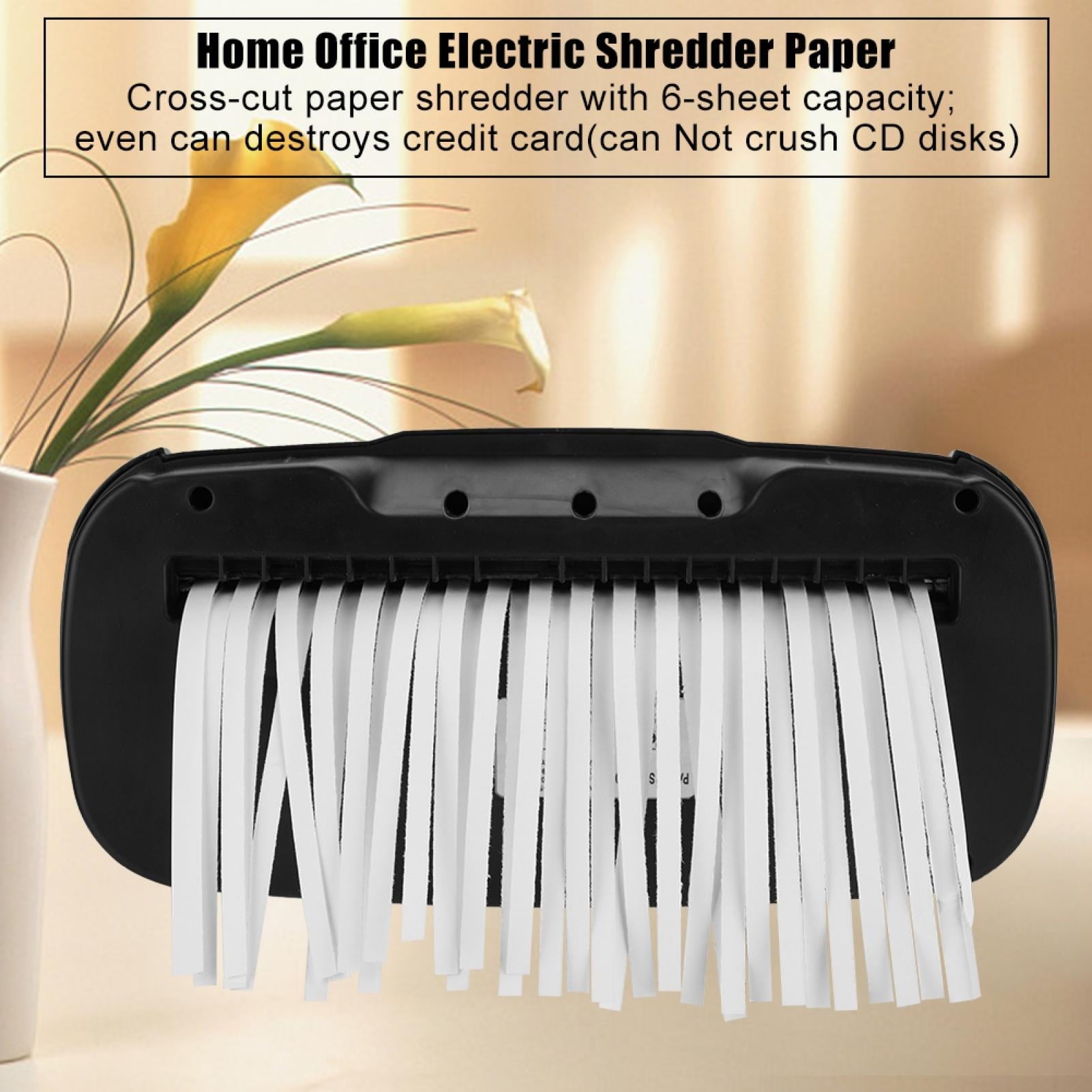 AUNMAS Paper Shredder for Office, 6 Sheet Electric Shredder for Credit Card Strip Micro Cut Destroy Machine