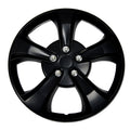 TuningPros WSC-616B17 Set of 4 Matte Black Hubcaps 17" - Hub Caps Wheel Skin Cover 17 inches 4 Pcs Set