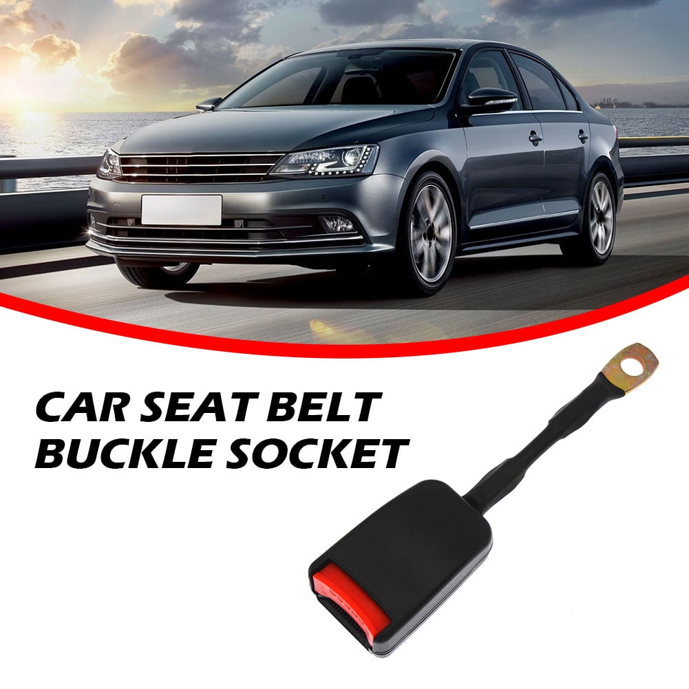 HI-US Universal Car Seat Belt Buckle Holder Seat Belt Buckle Socket Plug Connector (Black)