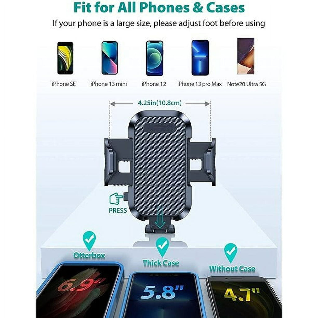 Ultra Stable Car Phone Holder Mount, 2 in 1 Air Vent Phone Mount for Car Easy Clamp Cell Phone Holder Car Fit for iPhone 13 Pro Max Mini 12 All Mobile Phones