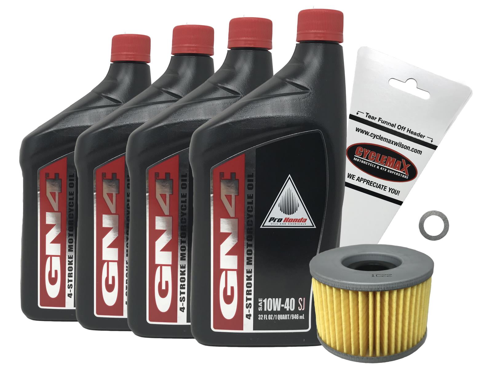 Cyclemax Oil Change Kit for 2014-2023 Honda Pioneer 700 with 10W-40