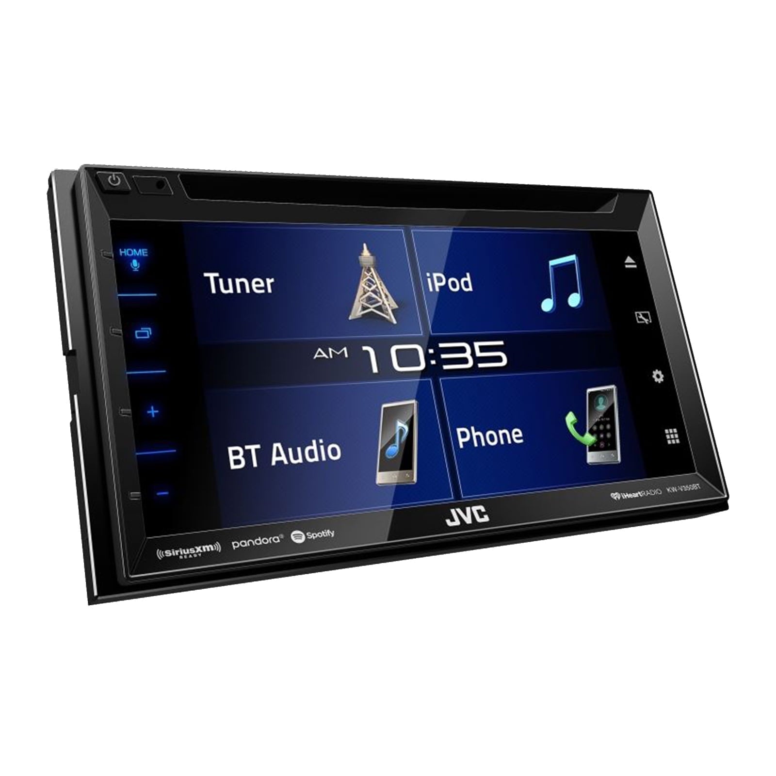 JVC KW-V350BT Double DIN AM/FM Radio Bluetooth CD/DVD Player Receiver Bundle Combo with 12" 1800W Peak Power Car Audio Subwoofer, 600W Max Power Waterproof Digital Mono Amplifier, Amp Wiring Kit