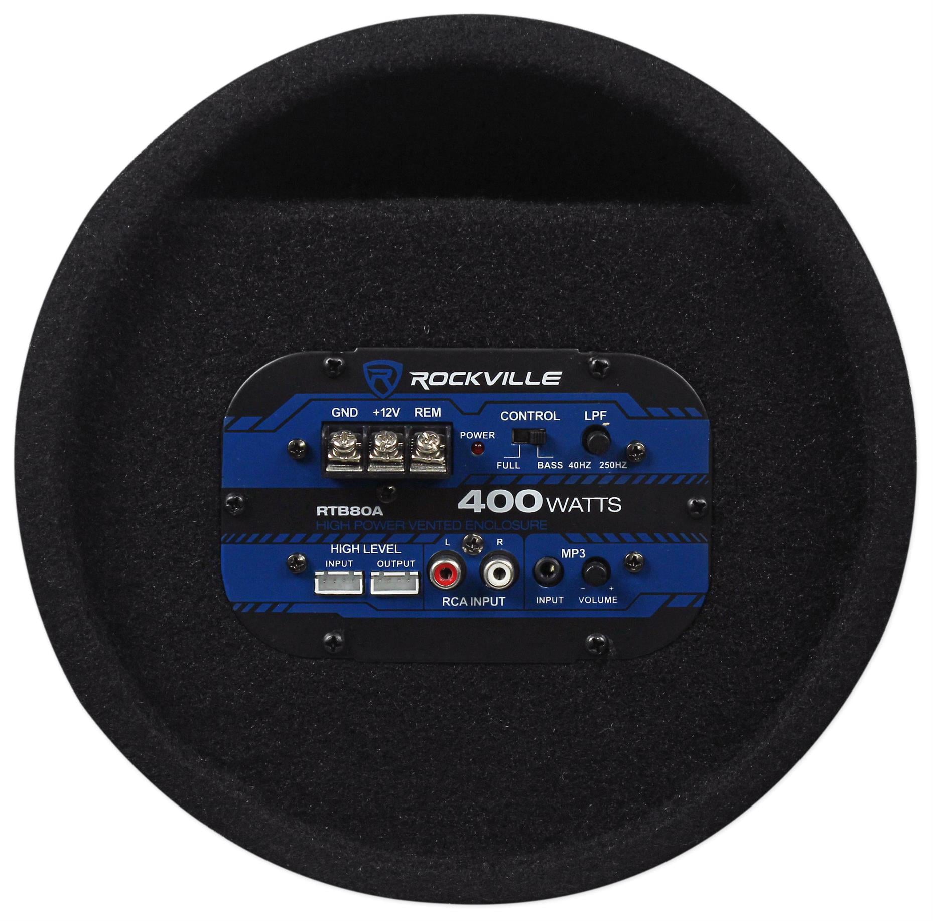 Rockville RTB80A 8" 400 Watt Powered Subwoofer Bass Tube + MP3 Input