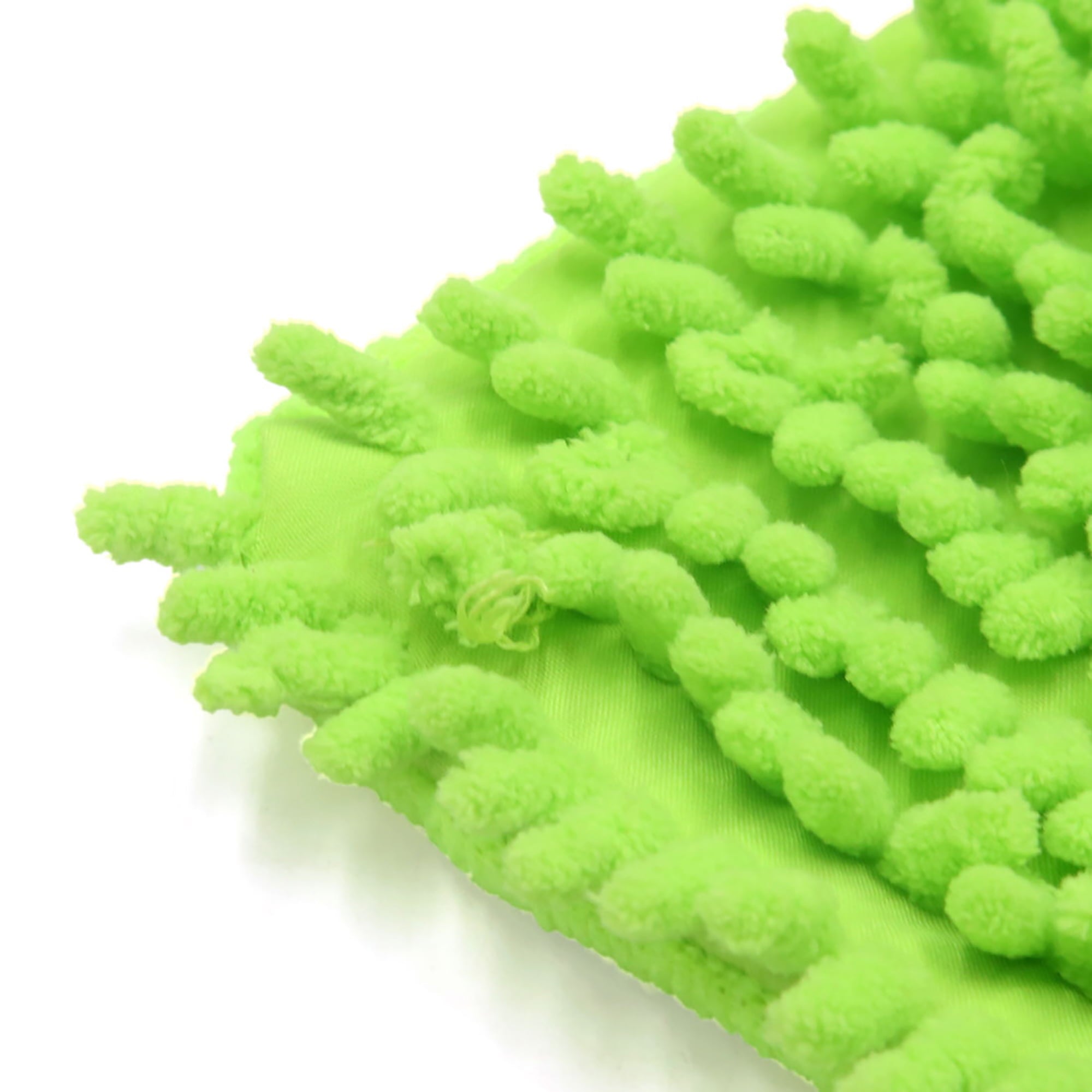 Unique Bargains Protective Microfiber Chenille Car Wash Glove Anti Scratch for Auto Vehicle Green