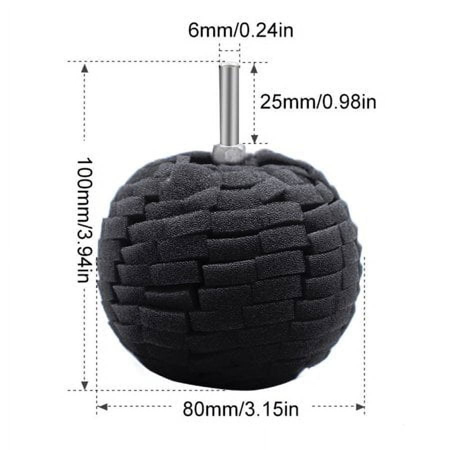 Polishing Sponge,5Pcs Car Polisher Buffing Cone Pads Polishing Ball Pad For Wheel Corner Kit Tool