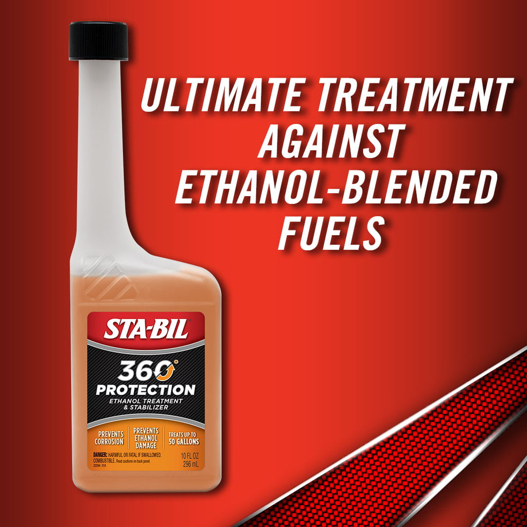 STA-BIL 360 Protection Ethanol Treatment And Fuel Stabilizer - Prevents Corrosion - Prevents Ethanol Damage - Cleans Entire Fuel System - Treats 50 Gallons, 10 fl. oz. (22264)