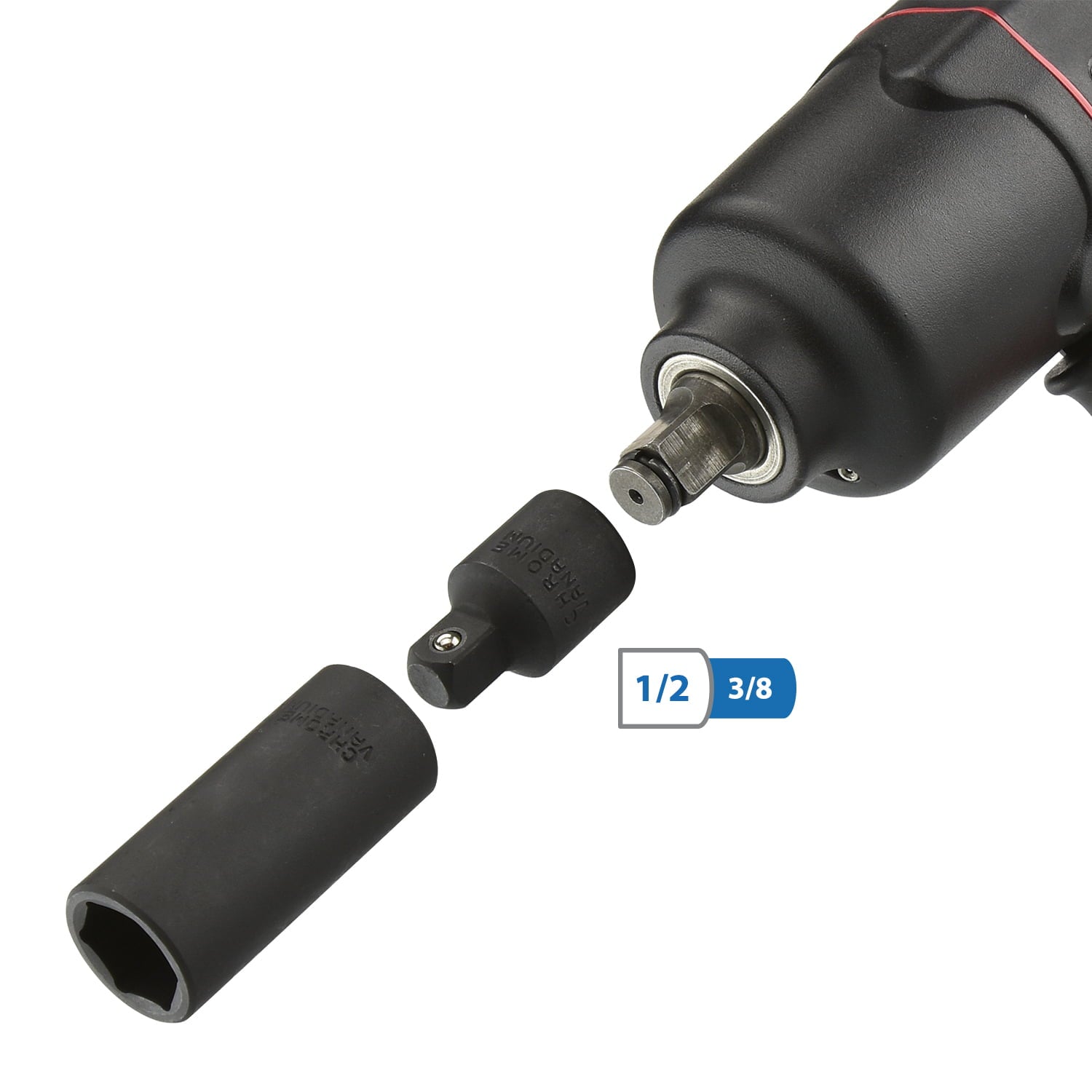 NEIKO 30249A 5 Piece Impact Socket Adapter Set, SAE Impact Adapter & Reducer, 1/4, 3/8, 1/2" Cr-V Steel