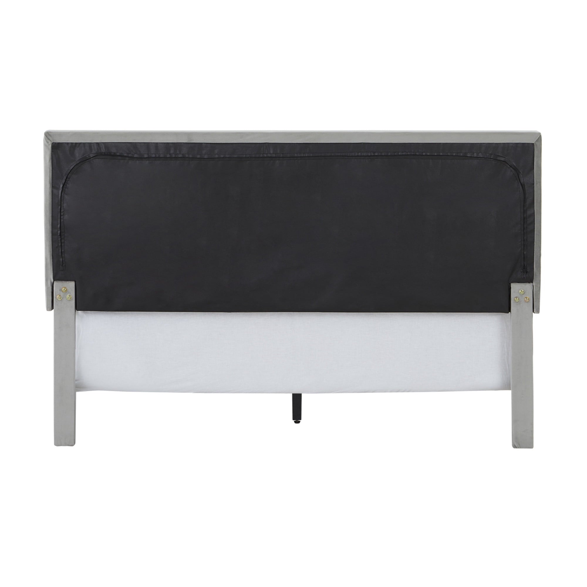 Anchorage Upholstered Queen Bed with LED Lights and USB, Platinum